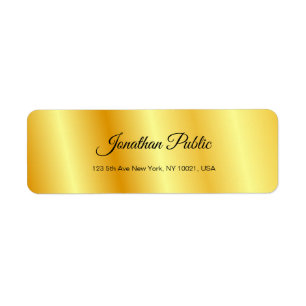 Elegant Gold Look Hand Script Modern Template