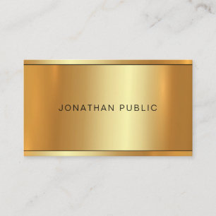 Elegant Gold Look Lights Professional Modern Plain Business Card
