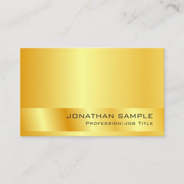 Elegant Gold Look Modern Professional Template Business Card (Front)