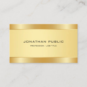 Elegant Gold Look Modern Simple Template Classy Business Card