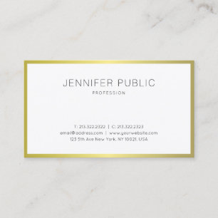Elegant Gold Look Professional Modern Plain Luxe Business Card