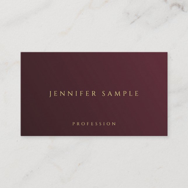 Elegant Gold Look Text Premium Thick Luxury Business Card (Front)