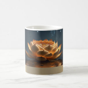 Elegant Gold Lotus Dark Yoga  Coffee Mug