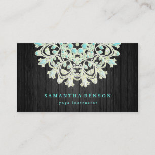 Elegant Gold Lotus Logo Yoga Meditation Wellness B Business Card