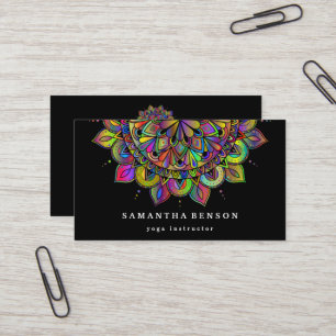 Elegant Gold Lotus Logo Yoga Meditation Wellness B Business Card