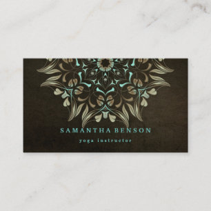 Elegant Gold Lotus Logo Yoga Meditation Wellness Business Card