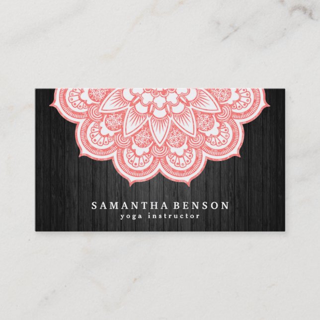 Elegant Gold Lotus Logo Yoga Meditation Wellness  Business Card (Front)