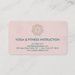 Elegant Gold Lotus Logo Yoga Meditation Wellness Business Card
