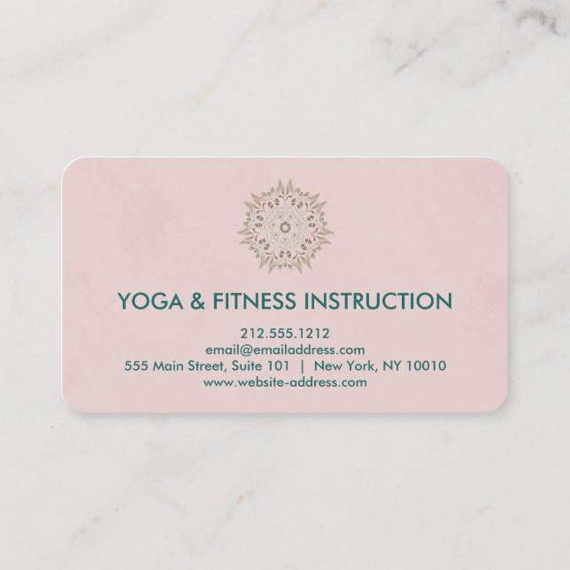 Elegant Gold Lotus Logo Yoga Meditation Wellness Business Card (Back)