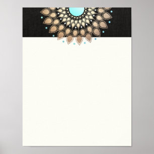 Elegant Gold Lotus Mandala Poster
