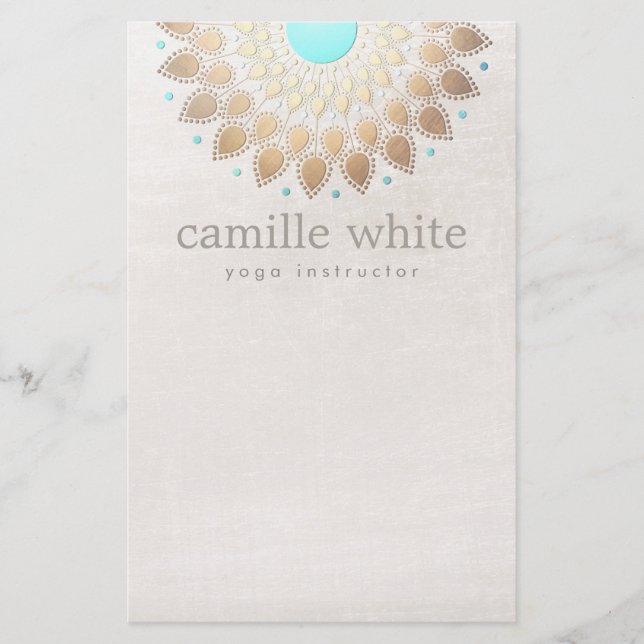 Elegant Gold Lotus Natural Health and Beauty Flyer (Front)