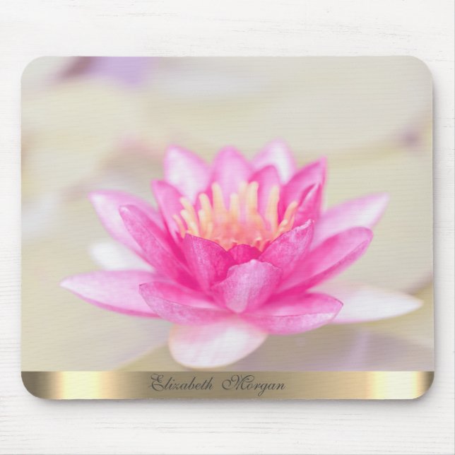 Elegant Gold Lotus, Yoga   Mouse Mat (Front)