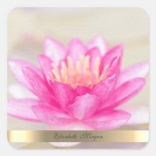 Elegant Gold,Lotus, Yoga   Square Sticker