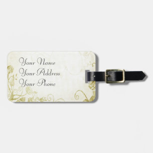 Elegant Gold Luggage Tag