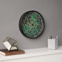 Elegant Gold Mandala Floral Green Blue