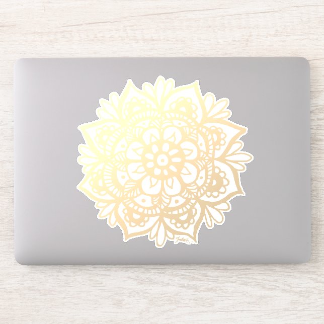 Elegant Gold Mandala Flower (Computer)
