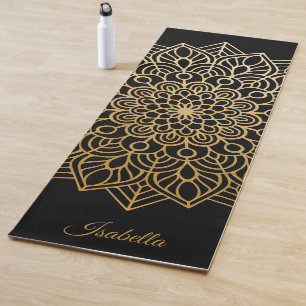 Elegant Gold Mandala Pattern Personalise Yoga Mat