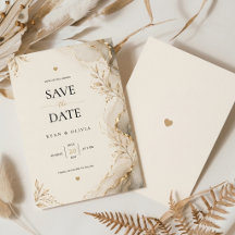 Elegant Gold Marble Botanical Wedding