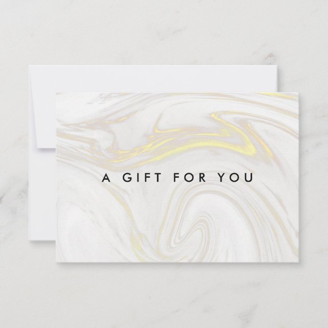 Elegant Gold Marble Gift Certificate (Front)