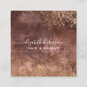 Elegant Gold Marble Modern Chic Salon Business Square Business Card