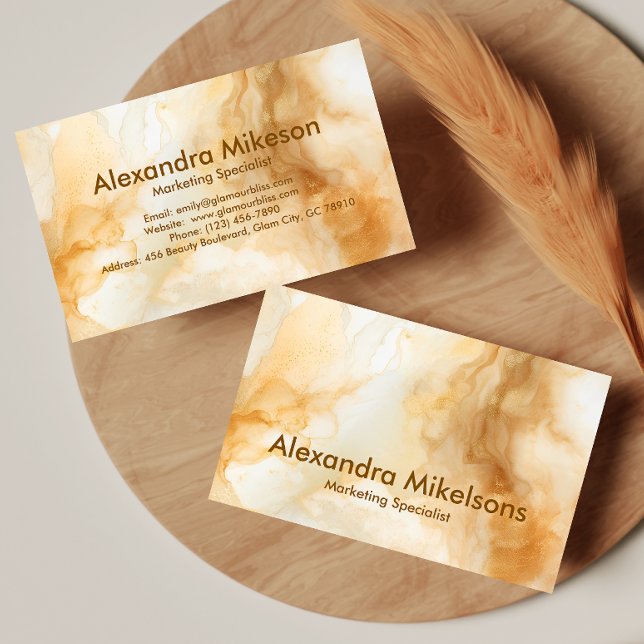 Elegant Gold Marble Professional Business Card (Creator Uploaded)