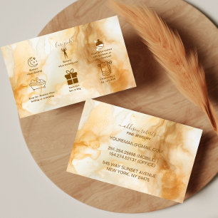 Elegant Gold Marble Professional Jewellery Care  Business Card