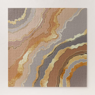 Elegant Gold Marble: Stylised Background. Jigsaw Puzzle