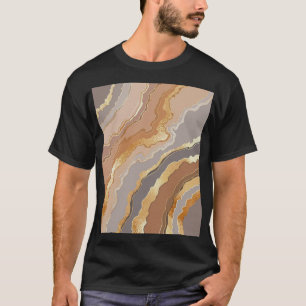 Elegant Gold Marble: Stylised Background. T-Shirt