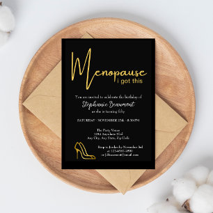 Elegant Gold Menopause I Got This 50th Birthday Invitation