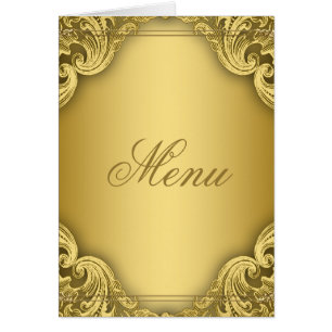 Elegant Gold Menu Cards