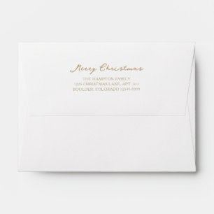 Elegant Gold Merry Christmas Envelope
