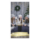 Elegant Gold Merry Christmas Family PHOTO