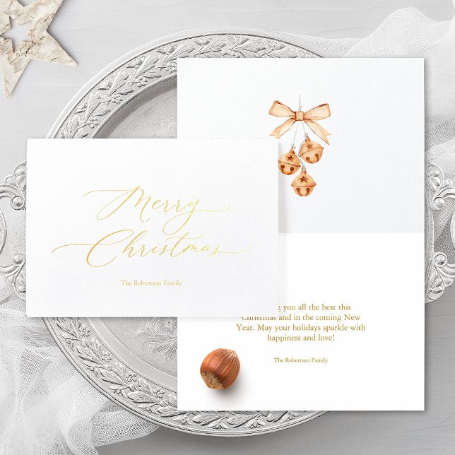 Elegant Gold “Merry Christmas” Holiday Card (Creator Uploaded)