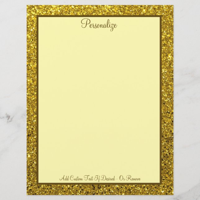 Elegant Gold Metallic Professional Personalise (Front)