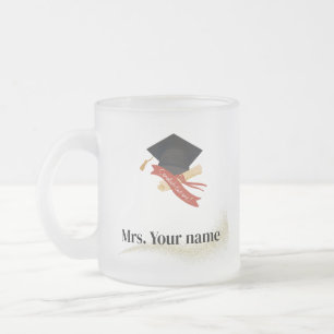 Elegant Gold Minimal Graduation graduate School Frosted Glass Coffee Mug