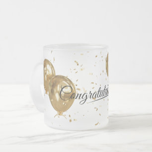 Elegant Gold Minimal Graduation graduate School Frosted Glass Coffee Mug