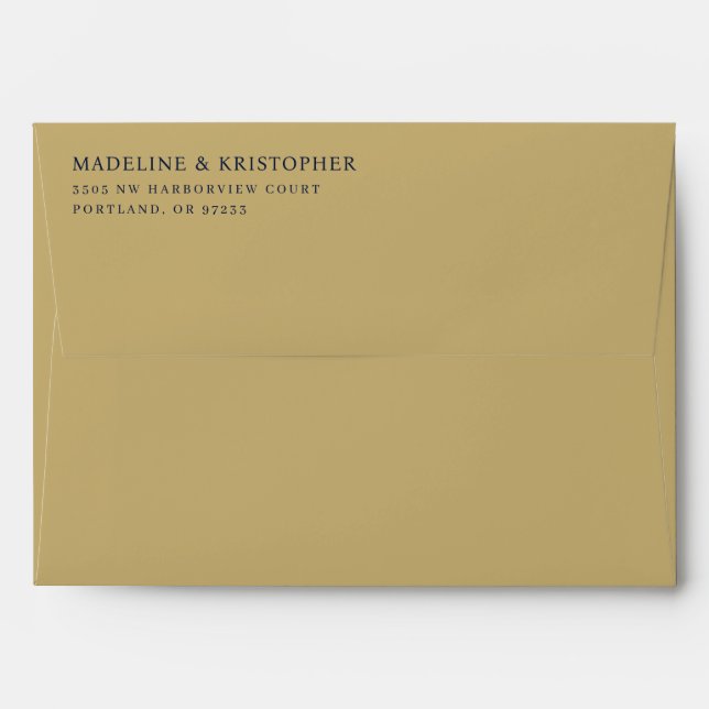 Elegant Gold Minimalist Envelope (Back (Top Flap))