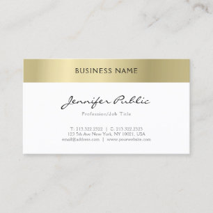 Elegant Gold Minimalist Professional Modern Simple Business Card