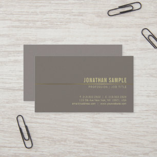 Elegant Gold Minimalistic Design Trendy Luxury Business Card