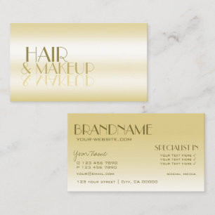Elegant Gold Mirror Letters Professional Luxury Business Card