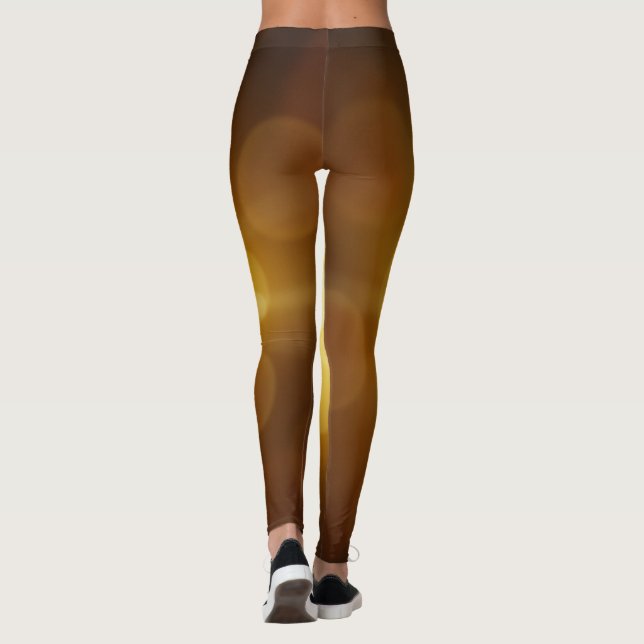 Elegant Gold Modern Simple For her  Leggings (Back)