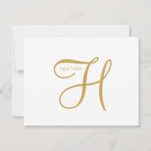 Elegant Gold Monogram  Card
