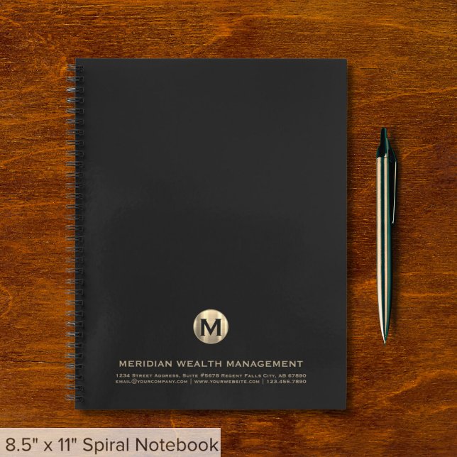 Elegant Gold Monogram Financial Planner Notebook (Creator Uploaded)