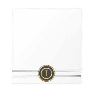 Elegant Gold Monogram I Notepad