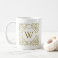 Elegant Gold Monogram Ornamental Frame
