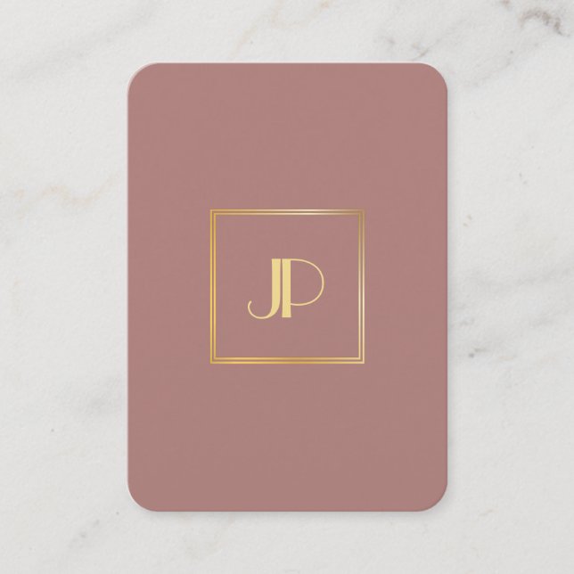 Elegant Gold Monogram Professional Modern Template Business Card (Front)