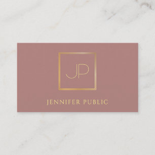 Elegant Gold Monogram Professional Template Modern Business Card