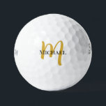 Elegant Gold Monogram Srixon Soft Feel 3 Pack Golf Balls<br><div class="desc">Gold Colour Monogram Modern Elegant Trendy Template Outdoor Sports Equipment Golf Ball / 3 Pack Srixon Soft Feel 13 Golf Balls.</div>