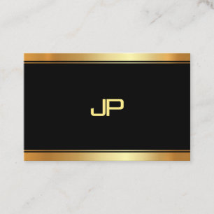Elegant Gold Monogram Template Modern Professional Business Card