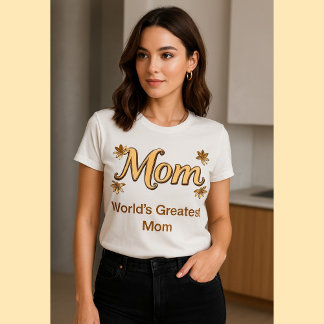 Elegant Gold Mum Floral - Mother's Day & Everyday  Tri-Blend Shirt